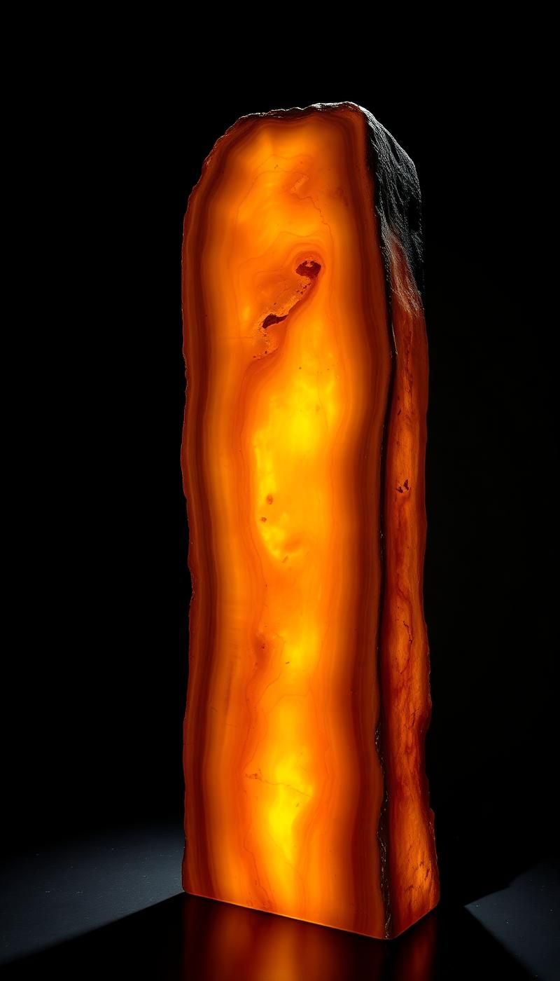 Ônix âmbar retroiluminado